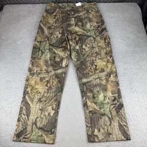 Scentlok Mens Cargo Pants Brown Camo Advantage Timber 100% Polyester 38x32 Hunt
